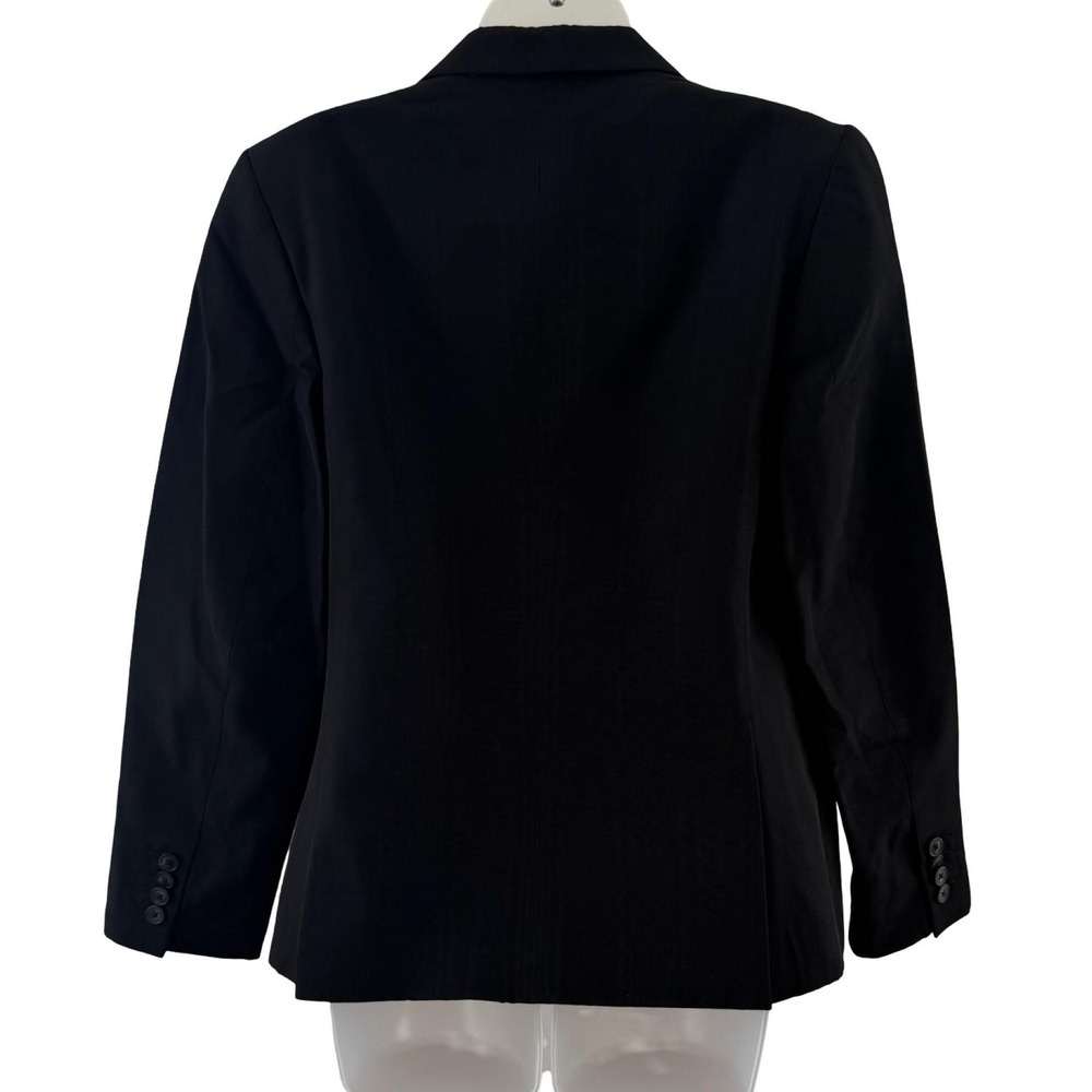 Dries Van Noten Blazer Womens 44 US 8 Black Subtle Pattern Sheen Tailored Jacket - Picture 6 of 16